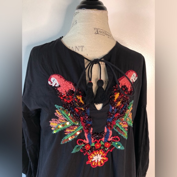 Zara Beaded Embroidered One Piece Small - Picture 5 of 17